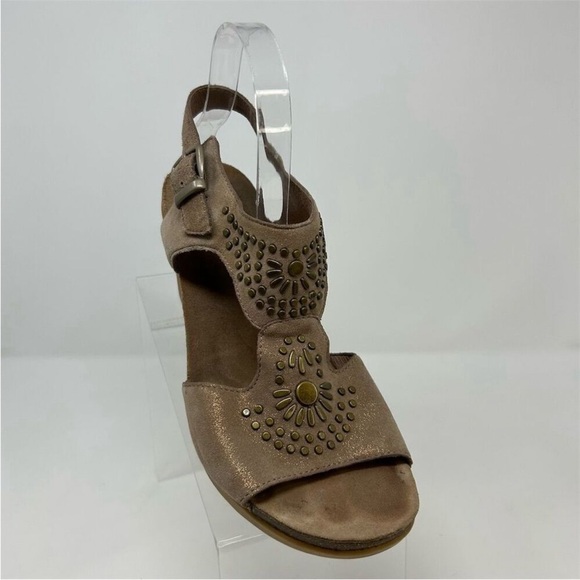 DANSKO DEANDRA HEELED SUEDE SHIMMER SANDALS EURO 40 (9.5-10) - Picture 7 of 13